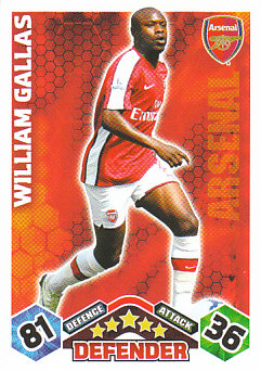 William Gallas Arsenal 2009/10 Topps Match Attax #6
